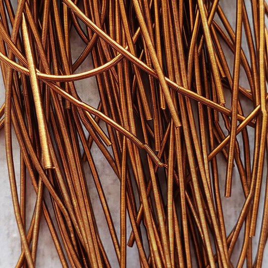 Materiales para bordar tipo gimp para bordar con abalorios y goldwork colorcafé bronce