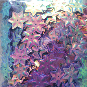 materiales para bordar a mano en pedrería con lentejuelas con forma de estrella violeta y abalorios