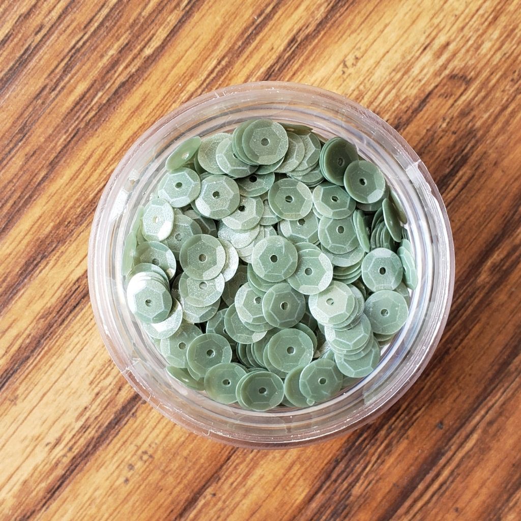 lentejuelas copa opaca verde